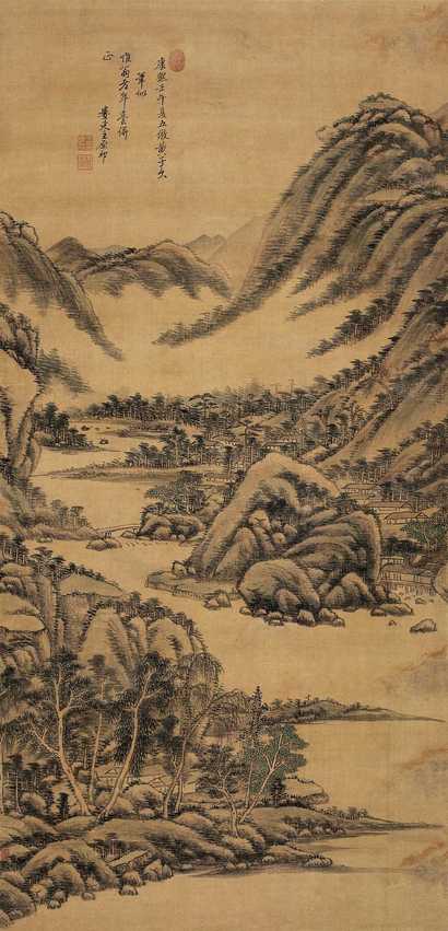 王原祁 壬午（1702年）作 仿黄子久笔意 立轴